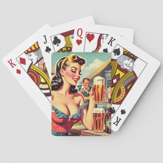 Illustration des Retro-Bieres Spielkarten (Rückseite)