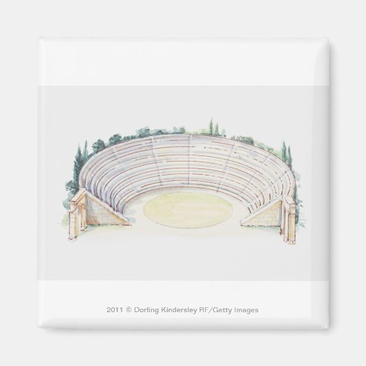 Illustration des römischen Amphitheaters Magnet (Vorne)