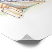 Illustration des römischen Amphitheaters Poster (Ecke)