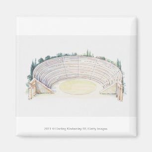 Illustration des römischen Amphitheatre Magnet