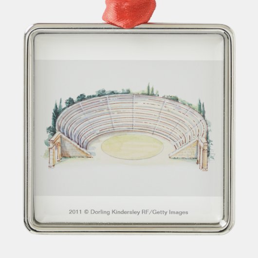 Illustration des römischen Amphitheatre Silbernes Ornament (Vorne)