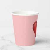 Illustration des roten Herzens Pappbecher (Rechts)