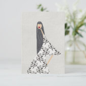 Illustration des roten Lipsticks Dankeskarte (Stehend Vorderseite)