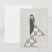 Illustration des roten Lipsticks Dankeskarte (Vorne/Hinten)