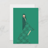 Illustration des roten Lipsticks Dankeskarte (Vorne/Hinten)