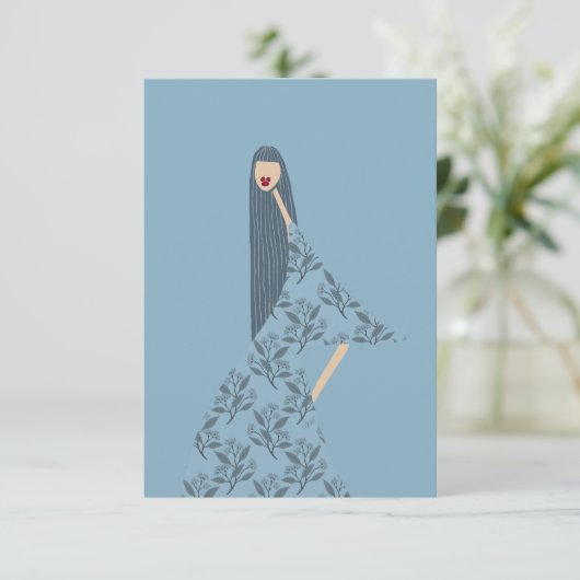 Illustration des roten Lipsticks Dankeskarte (Stehend Vorderseite)