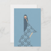 Illustration des roten Lipsticks Dankeskarte (Vorne/Hinten)