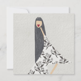 Illustration des roten Lipsticks Einladung