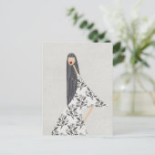 Illustration des roten Lipsticks Postkarte (Stehend Vorderseite)