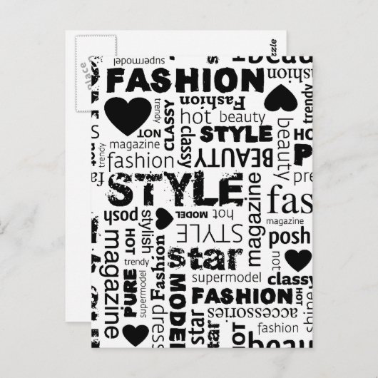 Illustration des Sammlers in Modewörtern - alt Postkarte (Vorne/Hinten)