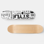 Illustration des Sammlers in Modewörtern - alt Skateboard (Horizontal)