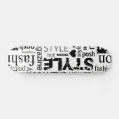 Illustration des Sammlers in Modewörtern - alt Skateboard (Horizontal)