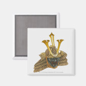 Illustration des Samurai-Helms aus dem 16. Jahrhun Magnet (Vorderseite/Rückseite)