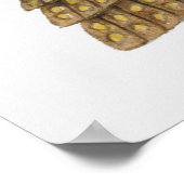 Illustration des Samurai-Helms aus dem 16. Jahrhun Poster (Ecke)