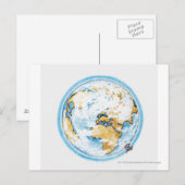 Illustration des Satelliten, der die Erde umkreist Postkarte (Vorne/Hinten)