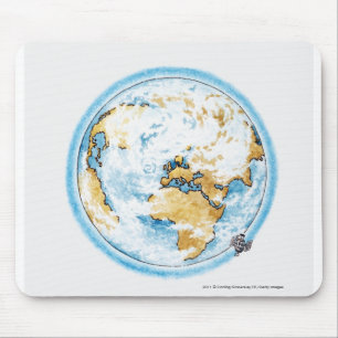 Illustration des Satelliten die Erde in Umlauf Mousepad