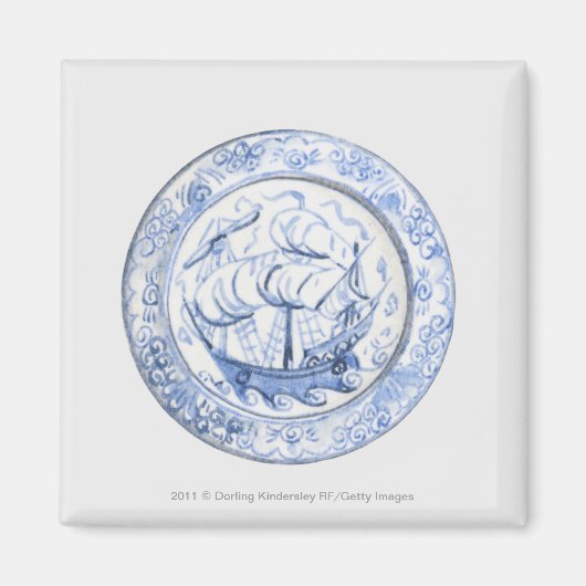 Illustration des Schiffes auf der Platte Iznik aus Magnet (Vorne)