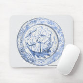 Illustration des Schiffs auf Iznik Platte des 16. Mousepad (Mit Mouse)