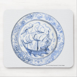 Illustration des Schiffs auf Iznik Platte des 16. Mousepad