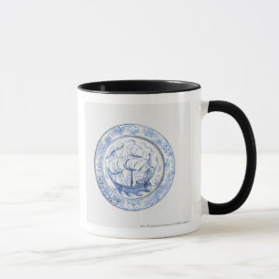 Illustration des Schiffs auf Iznik Platte des 16. Tasse