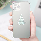 Illustration des schneebedeckten Spruce-Baumes Aufkleber (Telefon)