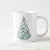 Illustration des schneebedeckten Spruce-Baumes Jumbo-Tasse (Rechts)
