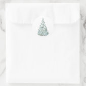 Illustration des schneebedeckten Spruce-Baumes Runder Aufkleber (Tasche)