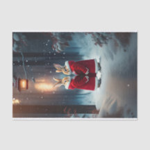 Illustration des Schneewaldes bei Kaninchen