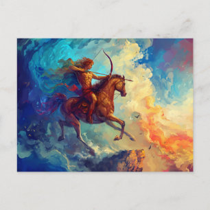 Illustration des Schütze-Sternzeichens Postkarte