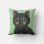 Illustration des Schwarz-Weiß-Katzenbaumes Kissen (Rückseite)