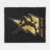 Illustration des schwarzen Adam-Blitzzeichens Fleecedecke (Vorderseite (Horizontal))