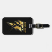 Illustration des schwarzen Adam-Blitzzeichens Gepäckanhänger (Vorderseite horizontal)