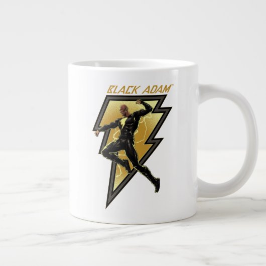 Illustration des schwarzen Adam-Blitzzeichens Jumbo-Tasse (Rechts)
