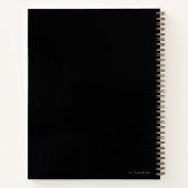 Illustration des schwarzen Adam-Blitzzeichens Notizblock (Rückseite)