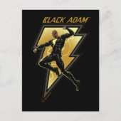 Illustration des schwarzen Adam-Blitzzeichens Postkarte (Vorderseite)