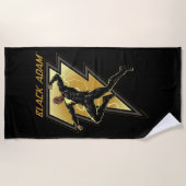 Illustration des schwarzen Adam-Blitzzeichens Strandtuch (Vorderseite)