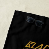 Illustration des schwarzen Adam-Blitzzeichens Strandtuch (Beispiel)