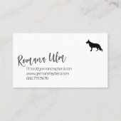 Illustration des Schwarzen Hirten Visitenkarte (Rückseite)