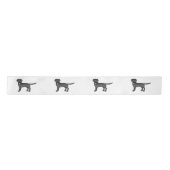 Illustration des schwarzen Labrador Retriever Cart Satinband (Vorderseite)