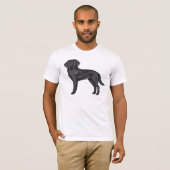 Illustration des schwarzen Labrador Retriever Cart T-Shirt (Vorne ganz)