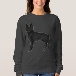 Illustration des Schwarzen Schäfers Cartoon Dog Sweatshirt