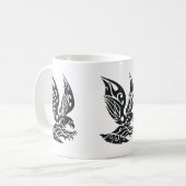 Illustration des schwarzen Stammes Kaffeetasse (Vorderseite Links)