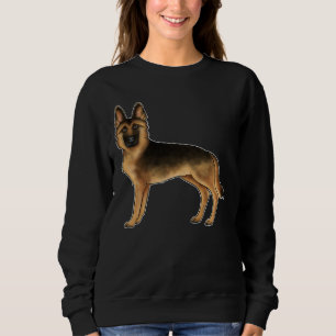 Illustration des Schwarzen und Türkischen Schäferh Sweatshirt