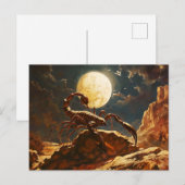 Illustration des Scorpio Zodiac-Zeichens Postkarte (Vorne/Hinten)