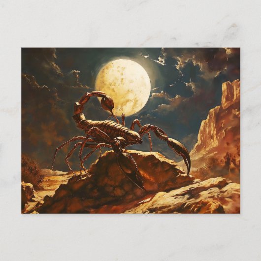 Illustration des Scorpio Zodiac-Zeichens Postkarte (Vorderseite)