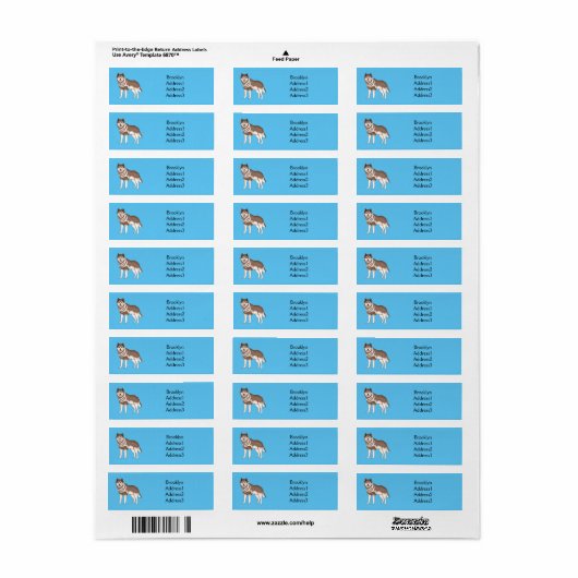 Illustration des sibirischen Husky-Cartoon (Vorne)