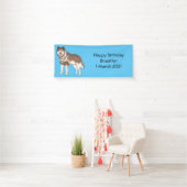 Illustration des sibirischen Husky-Cartoon Banner (Insitu)
