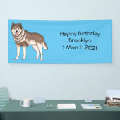Illustration des sibirischen Husky-Cartoon Banner (Messe)
