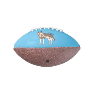 Illustration des sibirischen Husky-Cartoon Football