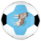 Illustration des sibirischen Husky-Cartoon Fußball (Gedreht)